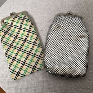 2 Vintage coin purse or sunglasses case